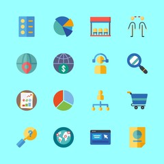 16 marketing icons set