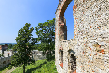 Ruins of 15th century medieval castle, Tenczyn Castle, Polish Jura, Rudno,  Poland