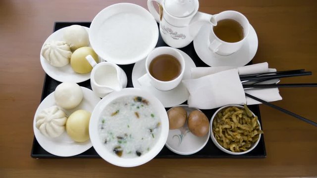 Chinese Breakfast Close Up Xian China