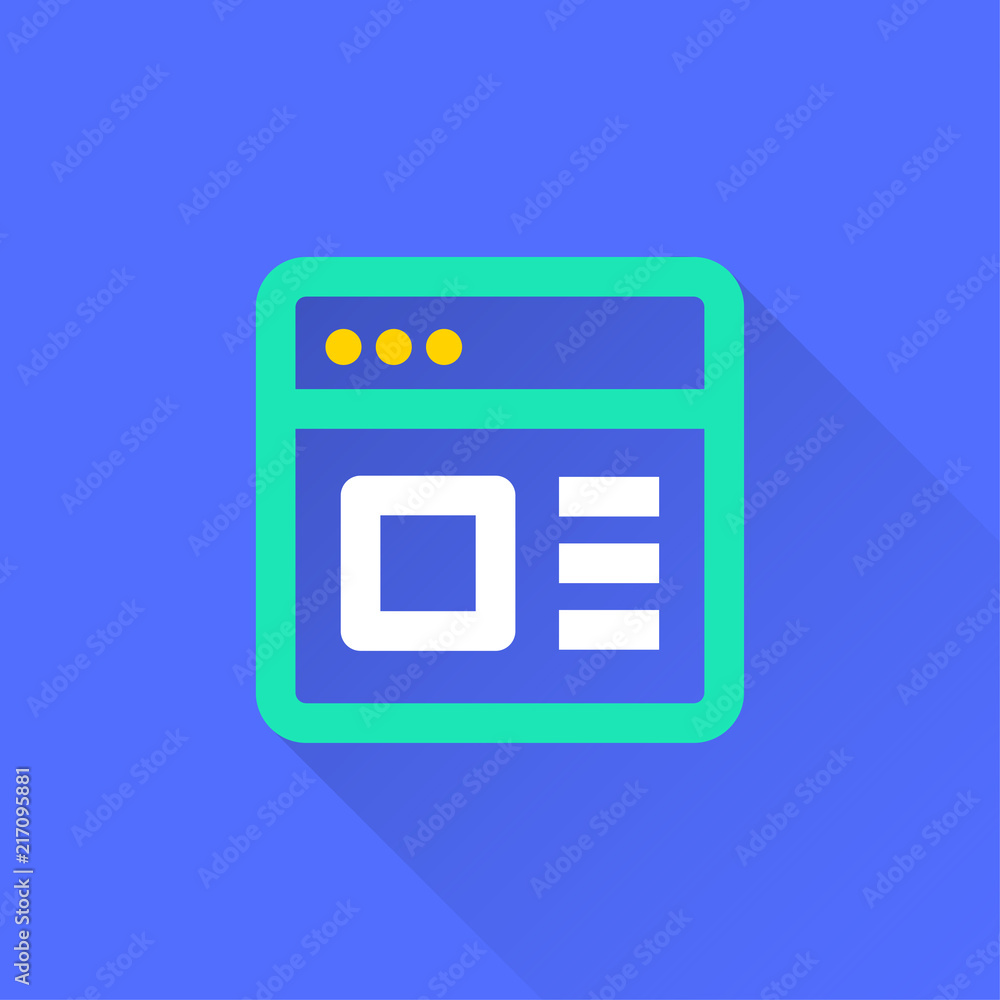 Poster browser vector icon.