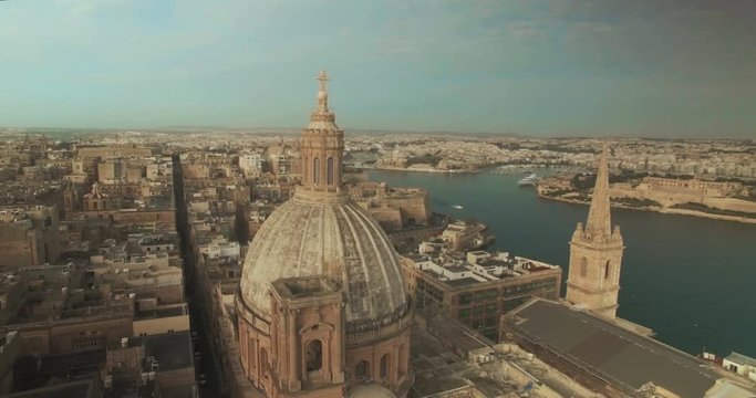 Aerial Shot - Collegiate Parish Church of Saint Paul's Shipwreck
