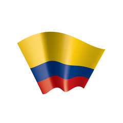 Colombia flag, vector illustration on a white background