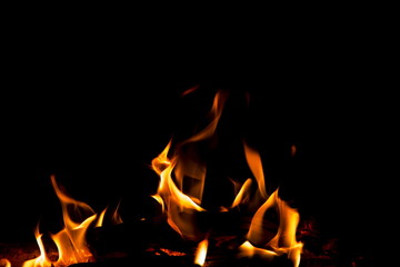 Abstract fire on black background
