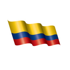 Colombia flag, vector illustration on a white background