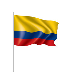 Colombia flag, vector illustration on a white background