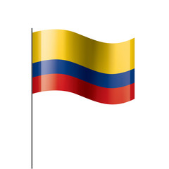 Colombia flag, vector illustration on a white background