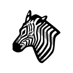 Fototapeta na wymiar Zebra Head Mascot