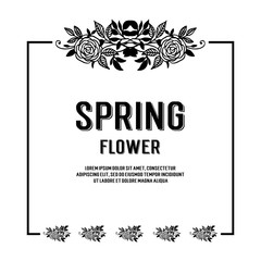 Spring flower card hand draw design vector illustration