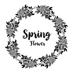 Spring flower card hand draw design vector illustration