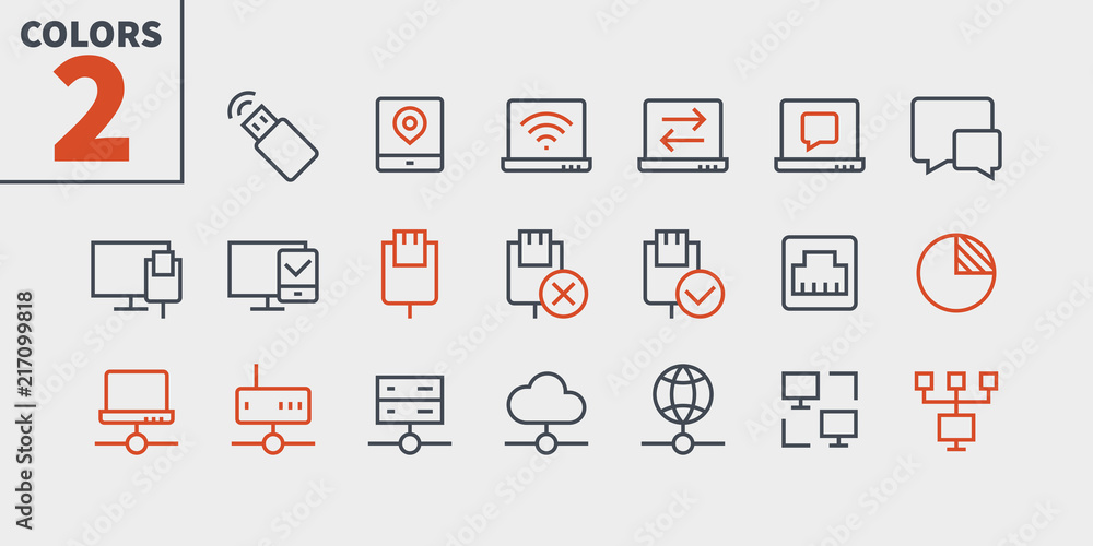 Poster network ui pixel perfect well-crafted vector thin line icons 48x48 ready for 24x24 grid with editabl
