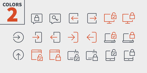 Login UI Pixel Perfect Well-crafted Vector Thin Line Icons 48x48 Ready for 24x24 Grid for Web Graphics and Apps with Editable Stroke. Simple Minimal Pictogram Part 3-3