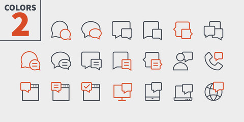 Messages UI Pixel Perfect Well-crafted Vector Thin Line Icons 48x48 Ready for 24x24 Grid for Web Graphics and Apps with Editable Stroke. Simple Minimal Pictogram Part 2-5