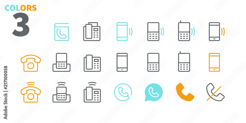 Poster phones ui pixel perfect well-crafted vector thin line icons 48x48 ready for 24x24 grid for web graph