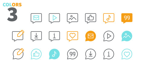 Messages UI Pixel Perfect Well-crafted Vector Thin Line Icons 48x48 Ready for 24x24 Grid with Editable Stroke. Simple Minimal Pictogram Part 5-5