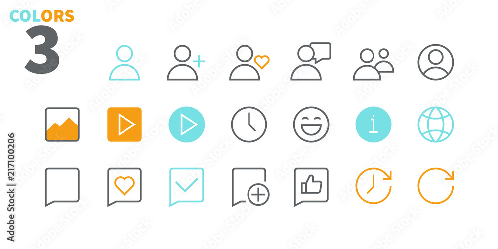 Poster social ui pixel perfect well-crafted vector thin line icons 48x48 ready for 24x24 grid for web graph