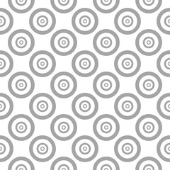 Gray geometric ornament on white background. Seamless pattern