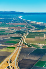 Farmland and Freeway 101 in California