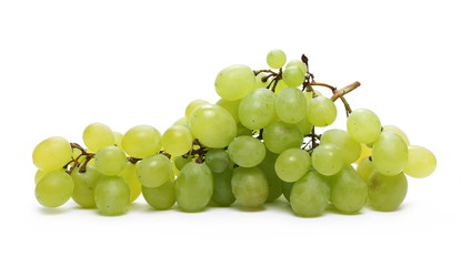 White grapes isolated on white background