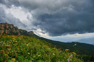 The Caucasus mountains in Russia