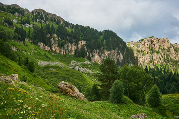 The Caucasus mountains in Russia