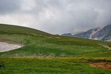 The Caucasus mountains in Russia