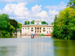 Fototapeta na wymiar Palace on the Isle. The Royal Lazienki. Lazienki Park, Warsaw, Poland.