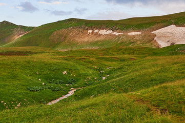 The Caucasus mountains in Russia