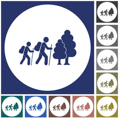 Hiking icon illustration