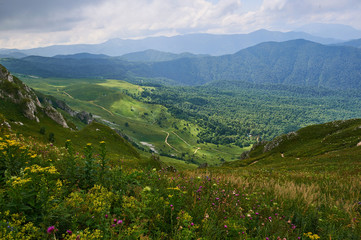Naklejka na ściany i meble The Caucasus mountains in Russia