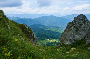 The Caucasus mountains in Russia