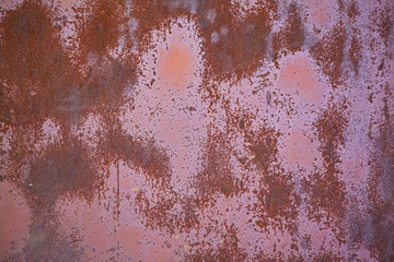 Metal surface rusty and coarse