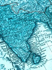 古地図　インド