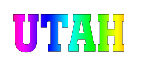 Utah Multicolor flag design rainbow logo Rainbow style
