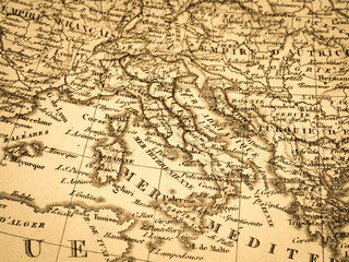 Fototapeta na wymiar 古地図　イタリア 