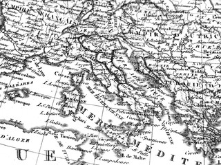 Fototapeta na wymiar 古地図　イタリア 