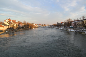 Fototapeta premium a cold winterday in Regensburg