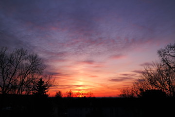 a warm evening with a beautiful sunset