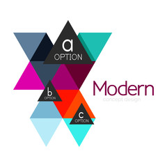 Triangle shape design abstract business logo icon design. Company logotype branding emblem idea