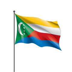 Comoros flag, vector illustration on a white background