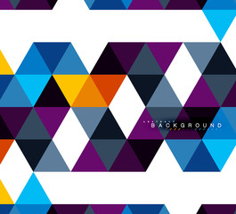 Multicolored triangles abstract background, mosaic tiles concept