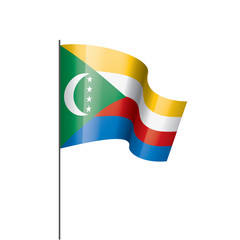 Comoros flag, vector illustration on a white background
