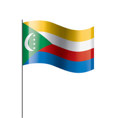 Comoros flag, vector illustration on a white background