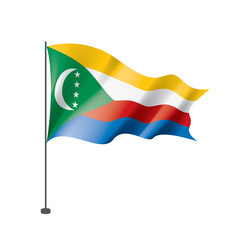 Comoros flag, vector illustration on a white background