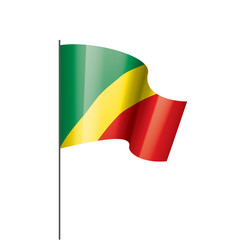 Congo flag, vector illustration on a white background