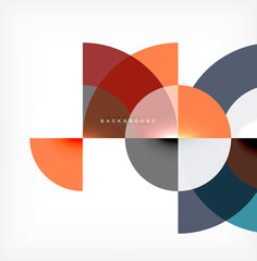 Obraz premium Minimal circle abstract background design, multicolored template for business or technology presentation or web brochure cover layout, wallpaper