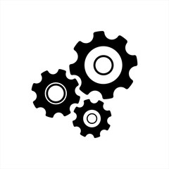 gear setting and configuration symbol for technology company and mechanical engineering