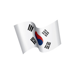 South Korean flag, vector illustration on a white background