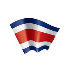 Costa Rica flag, vector illustration on a white background