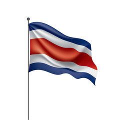 Costa Rica flag, vector illustration on a white background