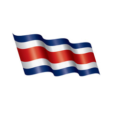 Costa Rica flag, vector illustration on a white background